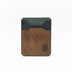 Tarjetero vertical café con negro