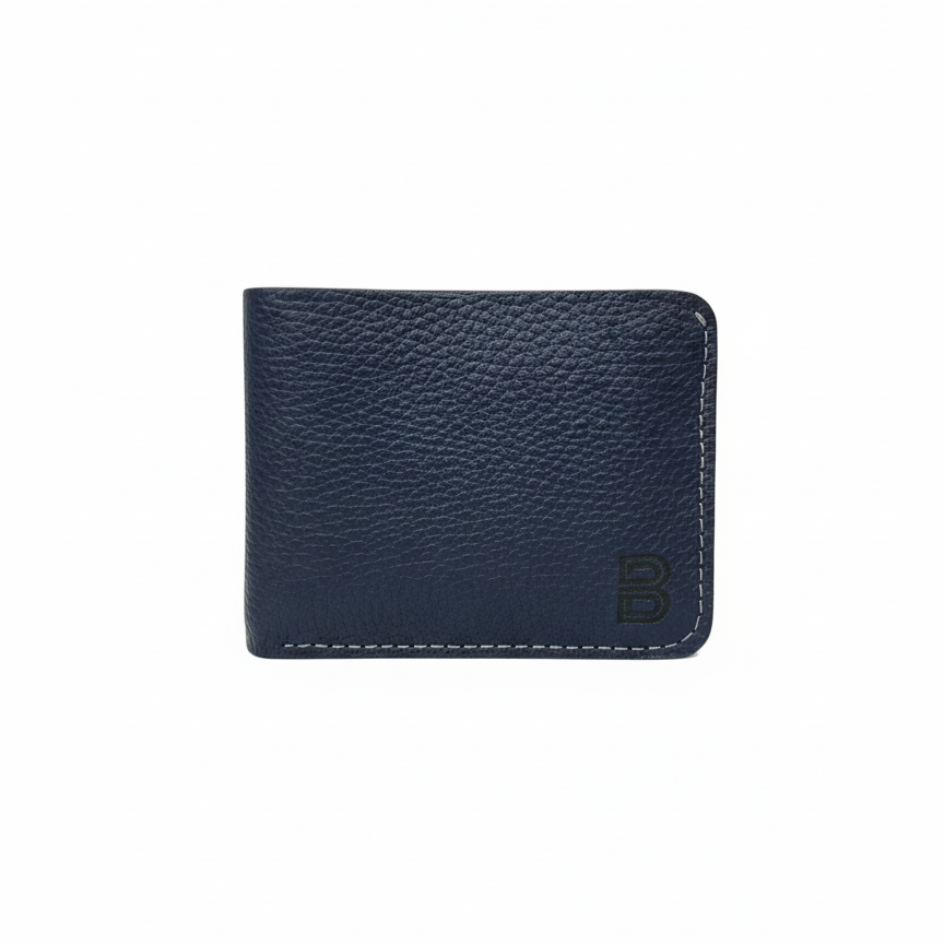 Billetera de cuero azul