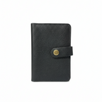 Portapasaporte de cuero negro